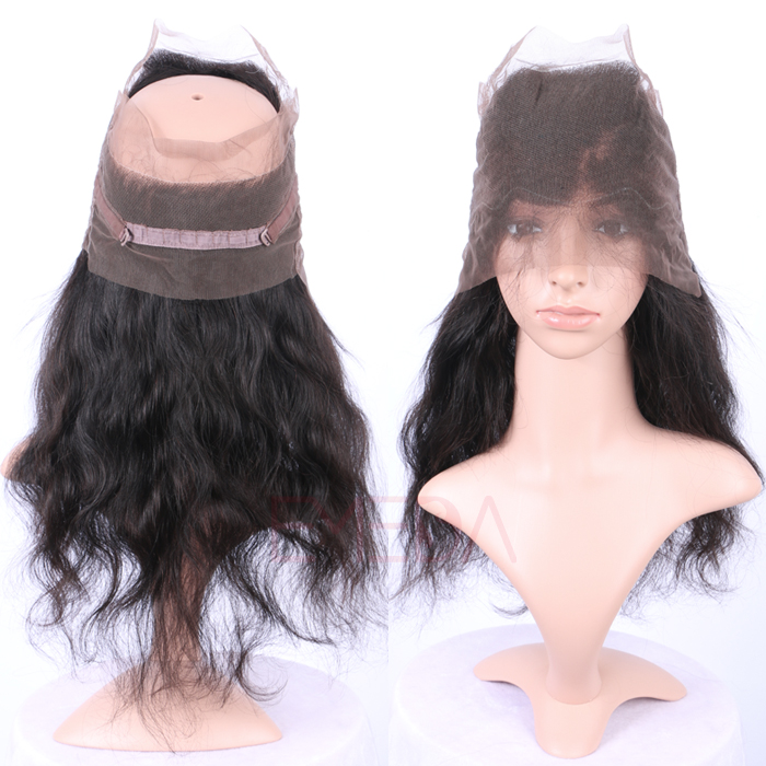 EMEDA Brazilian Hair body wave 360 Lace frontal with baby hair 360 Lace Virgin Hair Pre Plucked Lace Frontals HW026